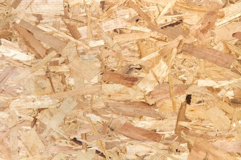 Detail OSB desky z lisovaných orientovaných dřevěných štěpek