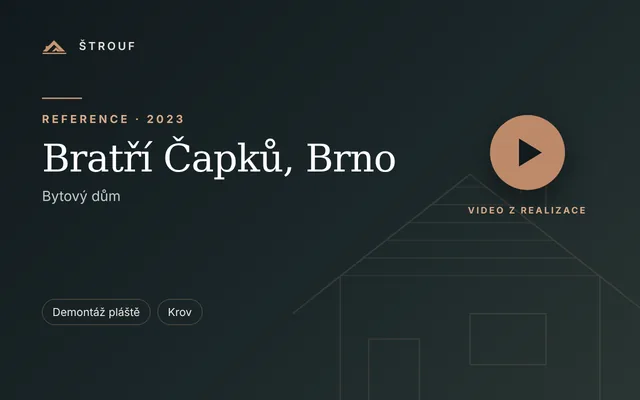 Bytový dům Bratří Čapků, Brno – reference ŠTROUF