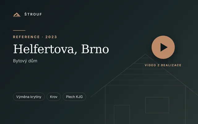 Bytový dům Helfertova, Brno – reference ŠTROUF
