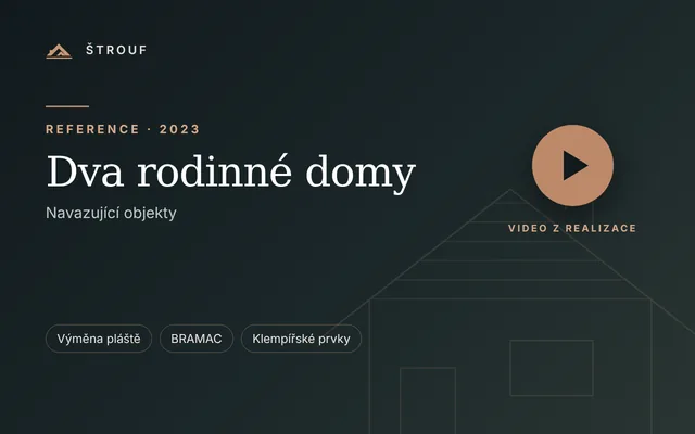 Dva navazující rodinné domy – reference ŠTROUF