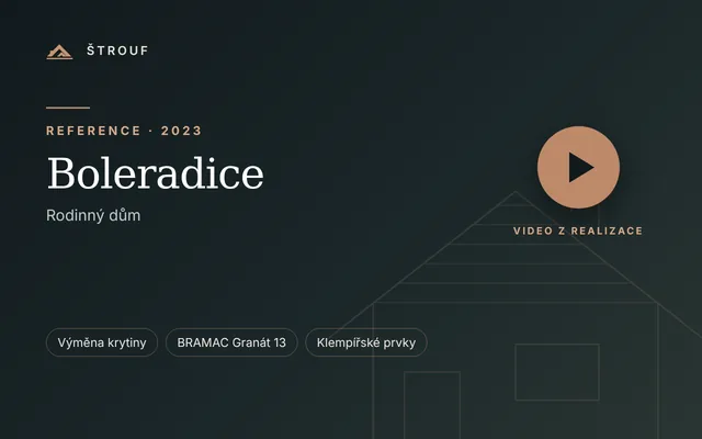 Rodinný dům Boleradice – reference ŠTROUF