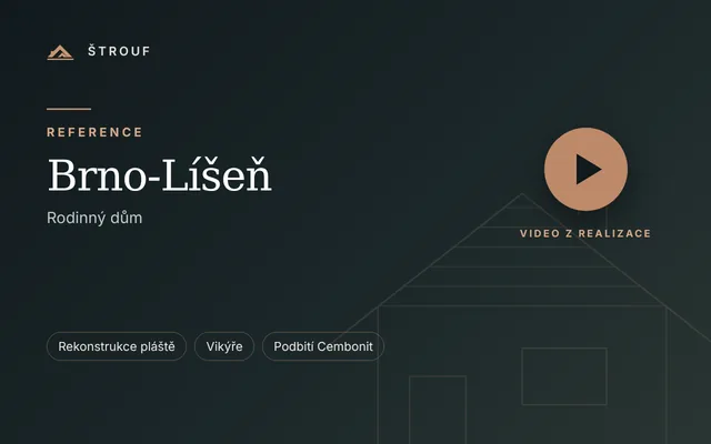 Rodinný dům Líšeň, Brno – reference ŠTROUF